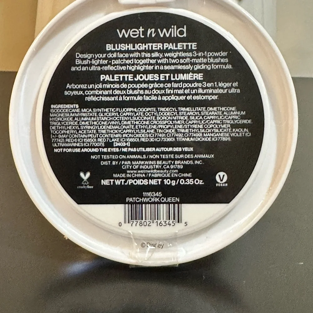 Wet n Wild Nightmare Before Christmas Blushlighter Palette Patchwork Queen